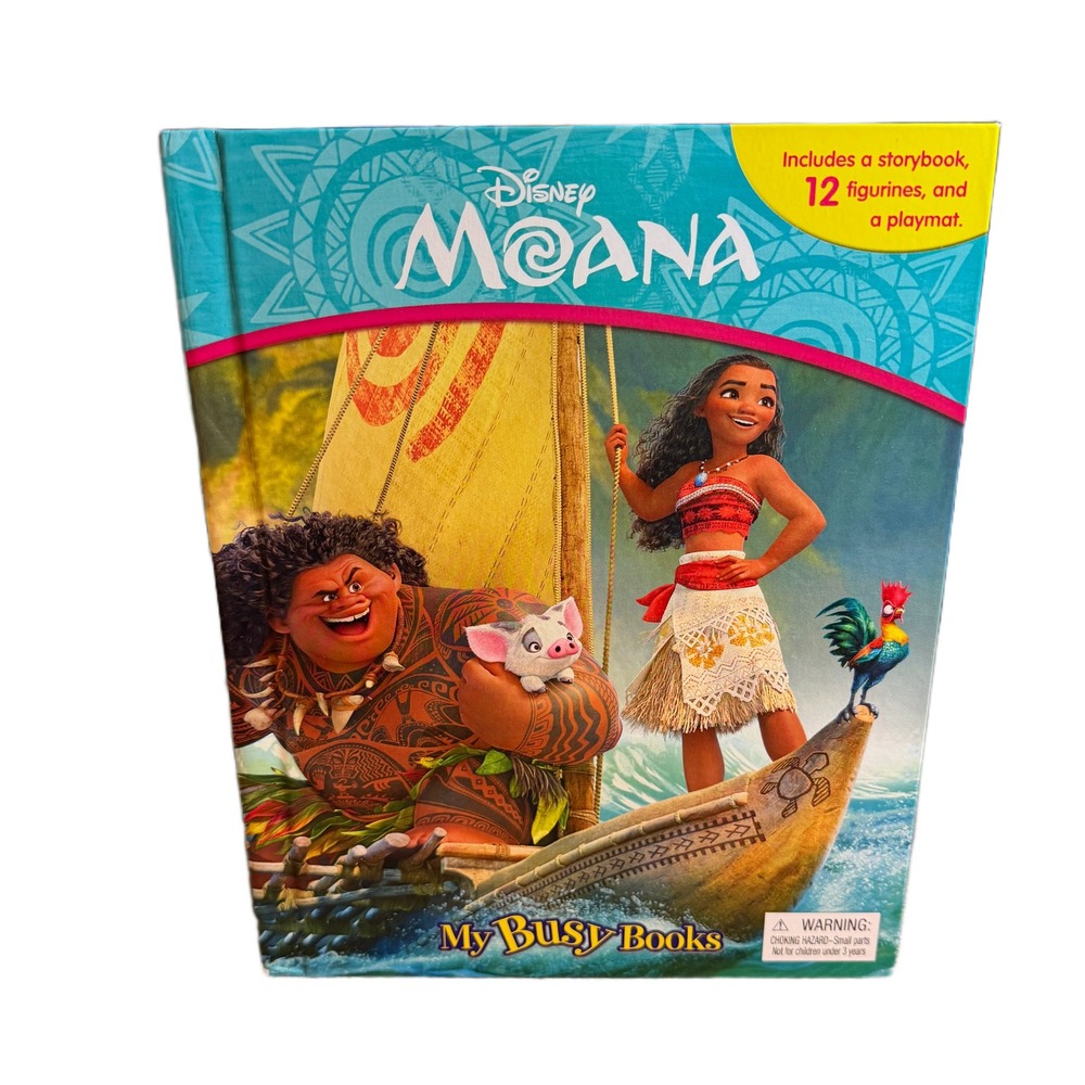 Disney Moana My Busy Books Storybook 12 Figurines and Playmat Set